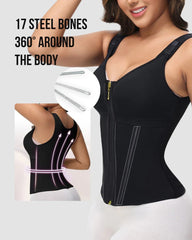 Double-Layer Tummy Control Waist Shaper Girdle With Bra