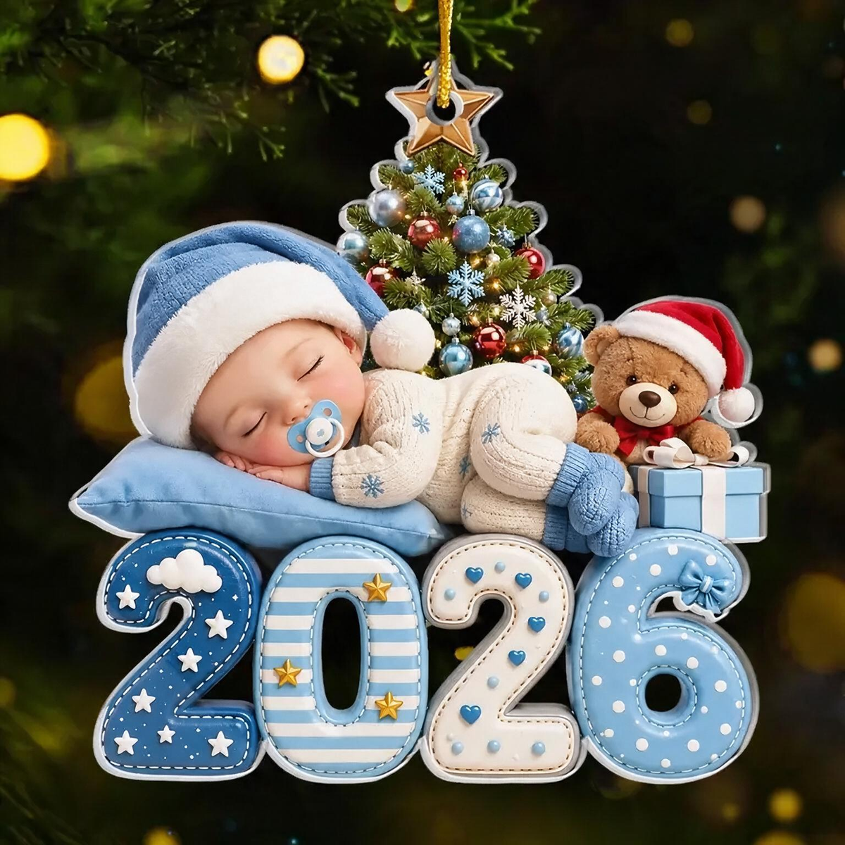 Baby’s First Christmas Advent Calendar 2026-24 Acrylic Ornaments