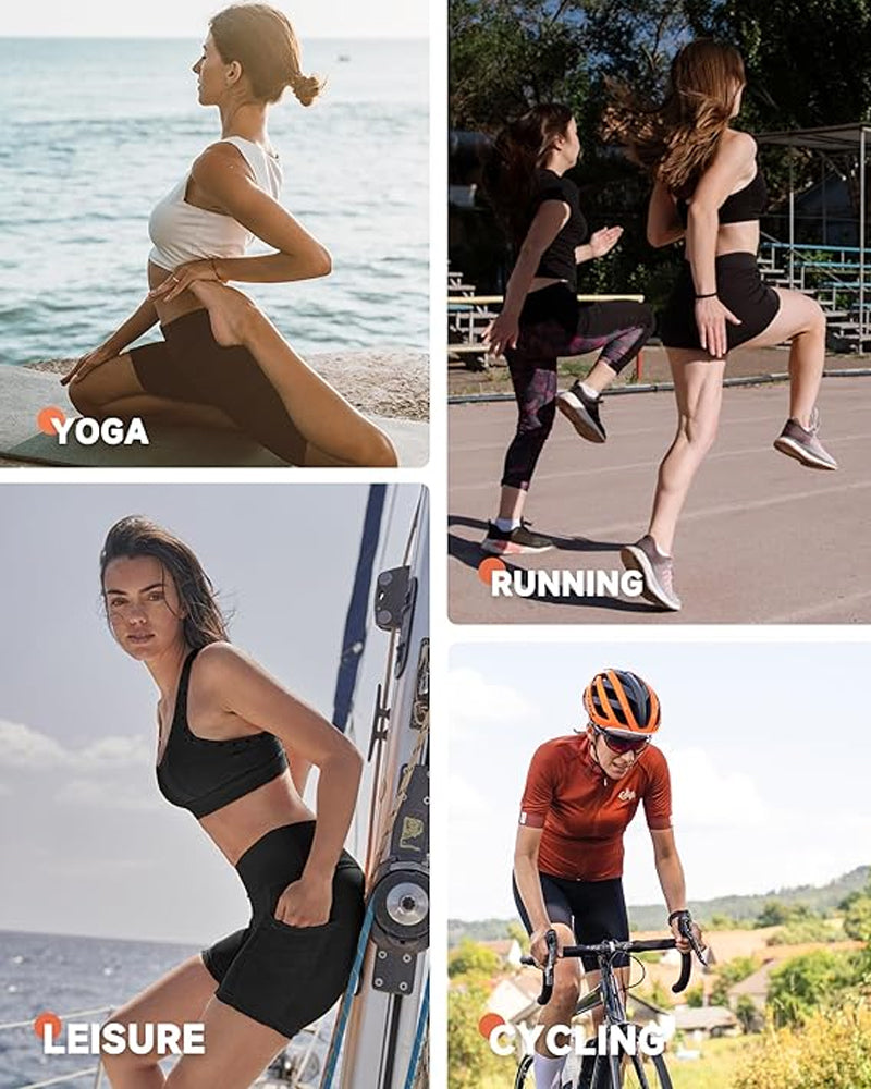 High Waisted Butt Lifting Tummy Control Side Pocket Shaping Training Shorts 7"