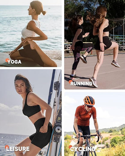 High Waisted Butt Lifting Tummy Control Side Pocket Shaping Training Shorts 7"