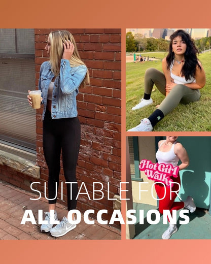 High Waisted Butt Lifting Tummy Control Side Pocket Shaping Training Leggings(2 Pack)